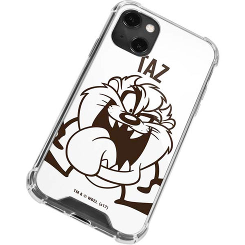 Looney Tunes Taz Big Head iPhone 14 Plus Clear Case