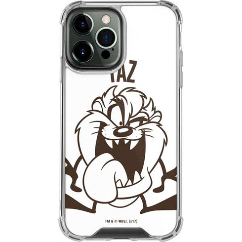 Looney Tunes Taz Big Head iPhone 15 Pro Max Clear Case