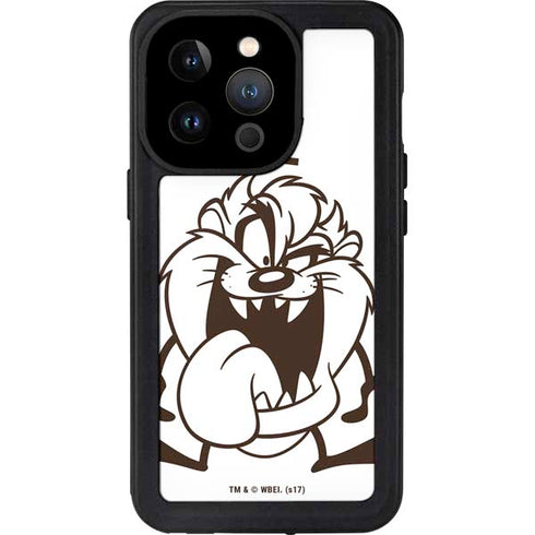 Looney Tunes Taz Big Head iPhone 14 Pro Waterproof Case