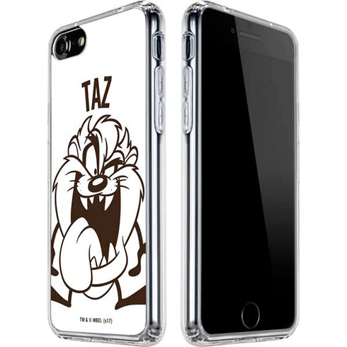 Looney Tunes Taz Big Head iPhone SE (2nd & 3rd Gen) Clear Case