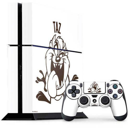 Looney Tunes Taz Big Head PS4 Console and Controller Bundle Skin