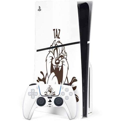 Looney Tunes Taz Big Head PS5 Slim Disk Bundle Skin