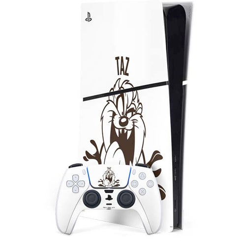 Looney Tunes Taz Big Head PS5 Slim Digital Edition Bundle Skin
