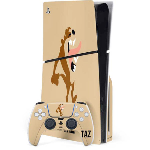 Looney Tunes Taz Identity PS5 Slim Disk Bundle Skin