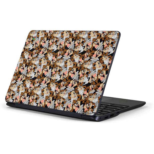 Looney Tunes Taz Super Sized Pattern Samsung Chromebook Skin