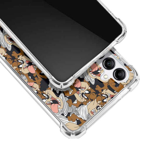 Looney Tunes Taz Super Sized Pattern Galaxy A14 5G Clear Case