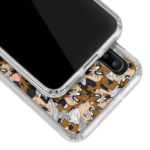 Looney Tunes Taz Super Sized Pattern Galaxy A30 Clear Case