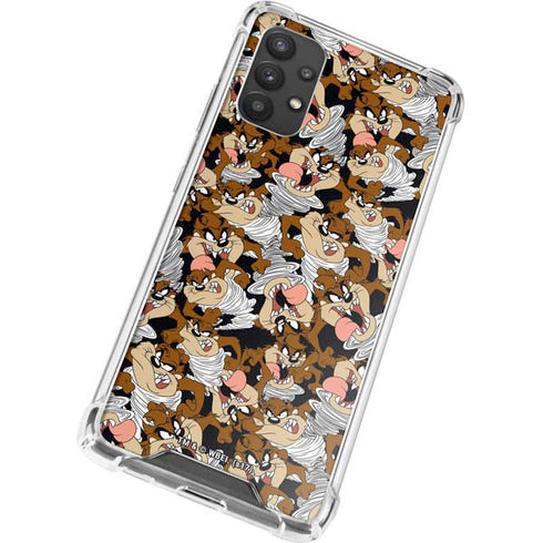 Looney Tunes Taz Super Sized Pattern Galaxy A32 5G Clear Case