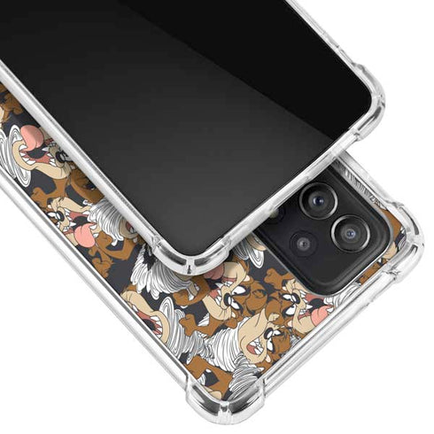 Looney Tunes Taz Super Sized Pattern Galaxy A52 5G Clear Case