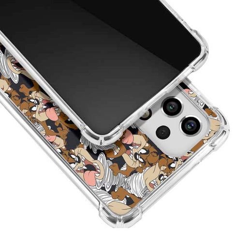 Looney Tunes Taz Super Sized Pattern Galaxy A53 5G Clear Case