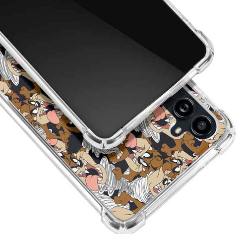 Looney Tunes Taz Super Sized Pattern Galaxy A54 5G Clear Case