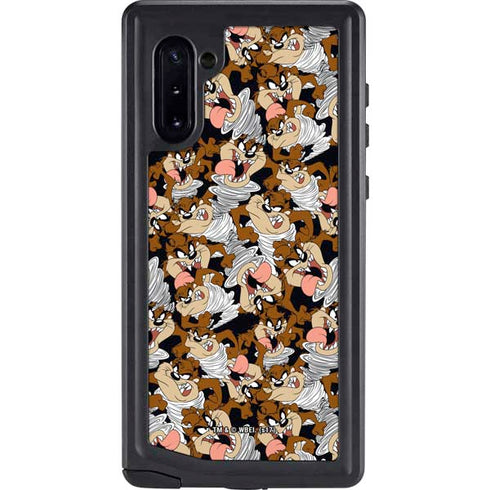 Looney Tunes Taz Super Sized Pattern Galaxy Note 10 Waterproof Case