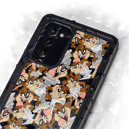 Looney Tunes Taz Super Sized Pattern Galaxy Note20 5G Waterproof Case