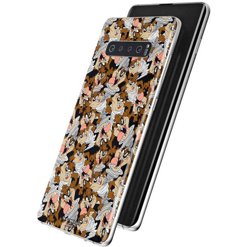 Looney Tunes Taz Super Sized Pattern Galaxy S10 Skin