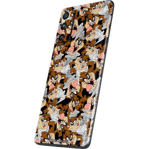Looney Tunes Taz Super Sized Pattern Galaxy S20 Fan Edition Skin
