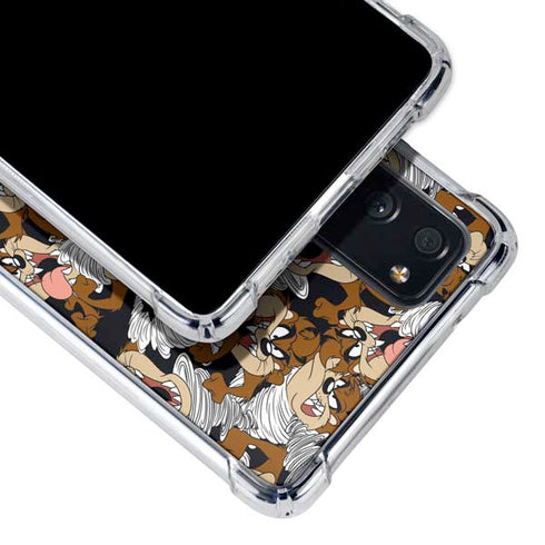 Looney Tunes Taz Super Sized Pattern Galaxy S20 FE Clear Case