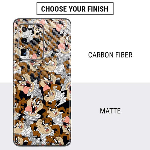 Looney Tunes Taz Super Sized Pattern Galaxy S20 Ultra 5G Skin