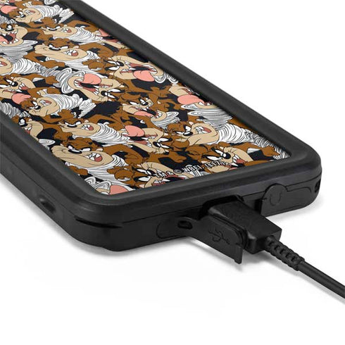 Looney Tunes Taz Super Sized Pattern Galaxy S20 Waterproof Case