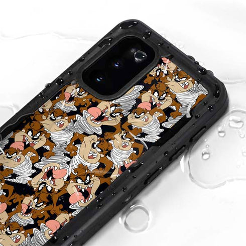 Looney Tunes Taz Super Sized Pattern Galaxy S20 Waterproof Case