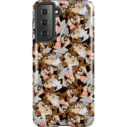Looney Tunes Taz Super Sized Pattern Galaxy S21 5G Pro Case