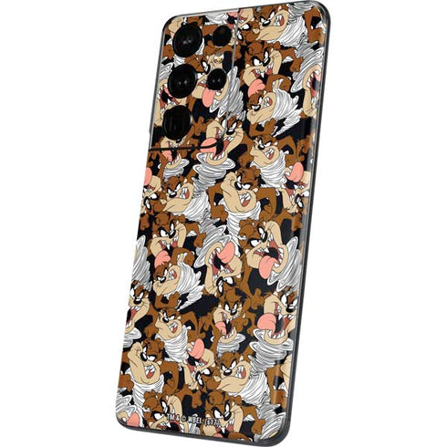 Looney Tunes Taz Super Sized Pattern Galaxy S21 Ultra 5G Skin