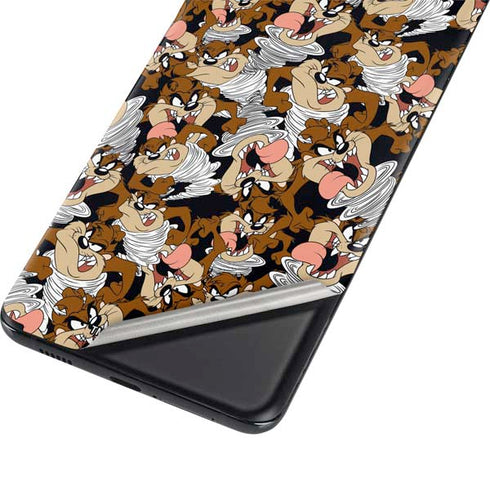 Looney Tunes Taz Super Sized Pattern Galaxy S21 Ultra 5G Skin