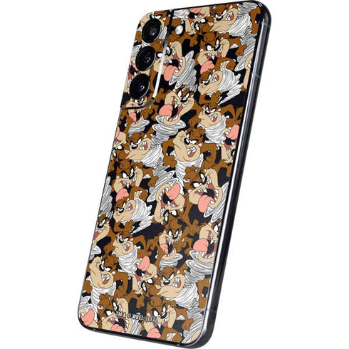 Looney Tunes Taz Super Sized Pattern Galaxy S22 Plus Skin