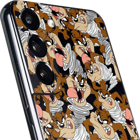 Looney Tunes Taz Super Sized Pattern Galaxy S22 Plus Skin