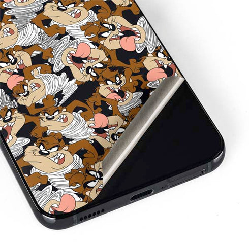 Looney Tunes Taz Super Sized Pattern Galaxy S22 Plus Skin