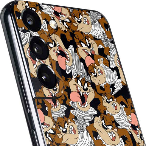 Looney Tunes Taz Super Sized Pattern Galaxy S22 Skin