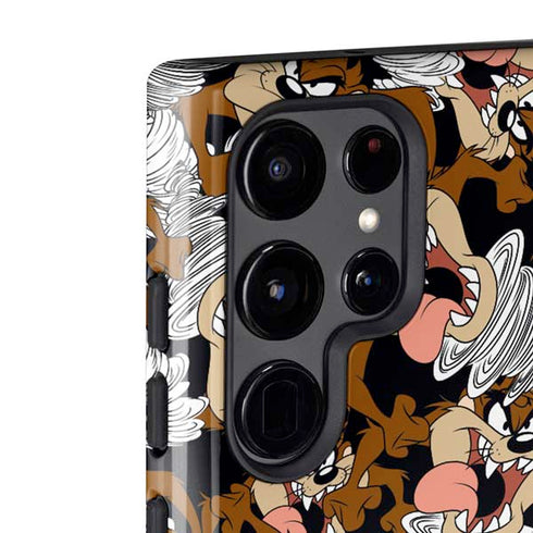 Looney Tunes Taz Super Sized Pattern Galaxy S22 Ultra Pro Case