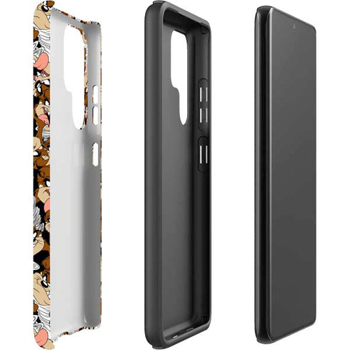 Looney Tunes Taz Super Sized Pattern Galaxy S22 Ultra Pro Case