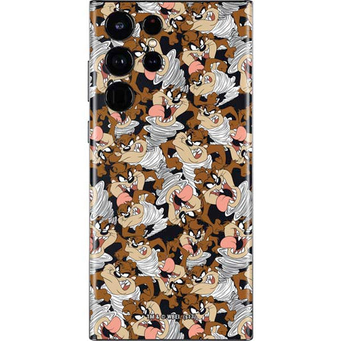 Looney Tunes Taz Super Sized Pattern Galaxy S22 Ultra Skin