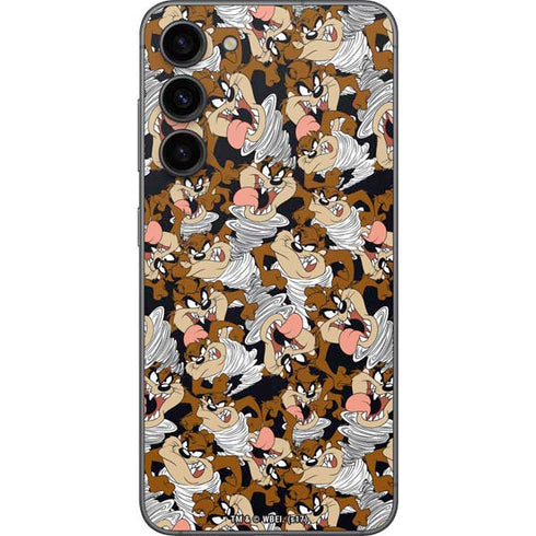 Looney Tunes Taz Super Sized Pattern Galaxy S23 Plus Skin