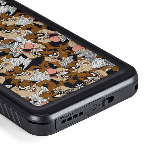 Looney Tunes Taz Super Sized Pattern Galaxy S23 Plus Waterproof Case