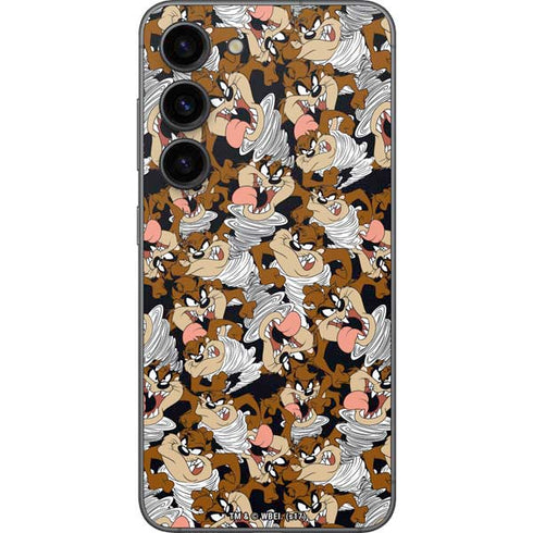 Looney Tunes Taz Super Sized Pattern Galaxy S23 Skin