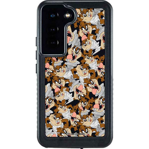 Looney Tunes Taz Super Sized Pattern Galaxy S23 Waterproof Case
