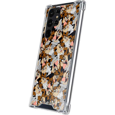 Looney Tunes Taz Super Sized Pattern Galaxy S24 Ultra Clear Case