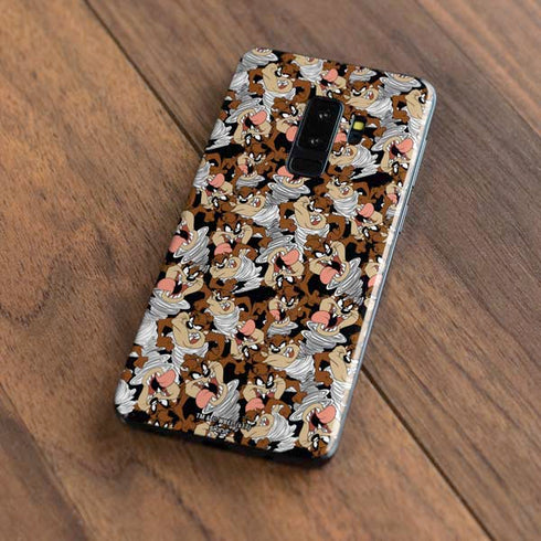 Looney Tunes Taz Super Sized Pattern Galaxy S9 Plus Skin