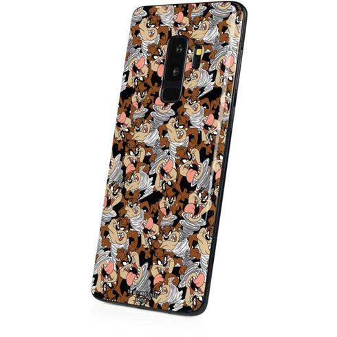 Looney Tunes Taz Super Sized Pattern Galaxy S9 Plus Skin
