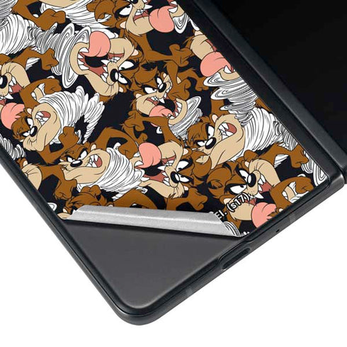 Looney Tunes Taz Super Sized Pattern Galaxy Z Fold4 5G Skin