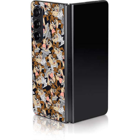 Looney Tunes Taz Super Sized Pattern Galaxy Z Fold5 5G Skin