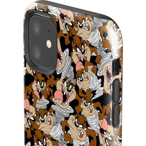 Looney Tunes Taz Super Sized Pattern iPhone 11 Impact Case