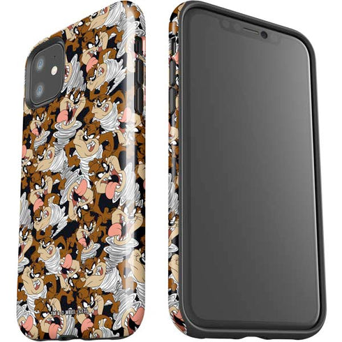 Looney Tunes Taz Super Sized Pattern iPhone 11 Impact Case