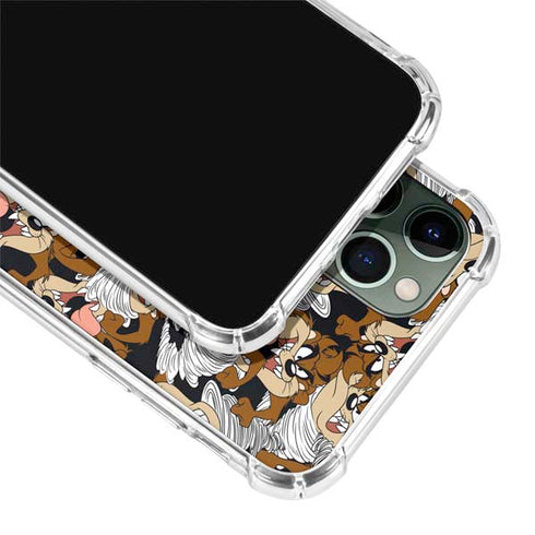 Looney Tunes Taz Super Sized Pattern iPhone 11 Pro Max Clear Case