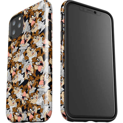 Looney Tunes Taz Super Sized Pattern iPhone 11 Pro Max Impact Case