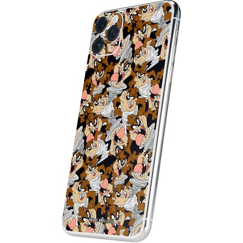 Looney Tunes Taz Super Sized Pattern iPhone 11 Pro Max Skin