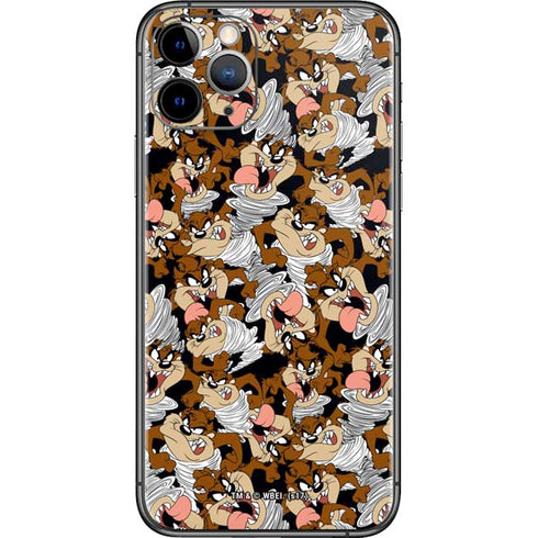 Looney Tunes Taz Super Sized Pattern iPhone 11 Pro Skin