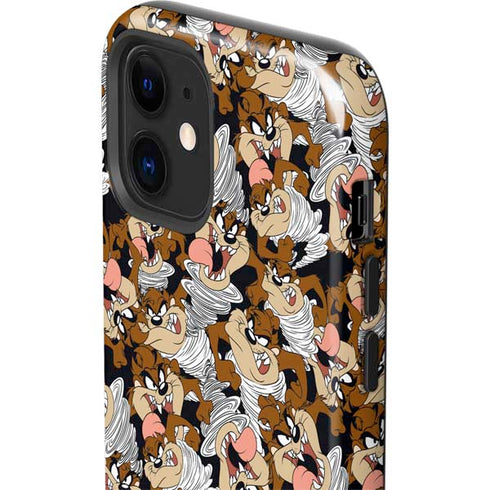 Looney Tunes Taz Super Sized Pattern iPhone 12 Impact Case