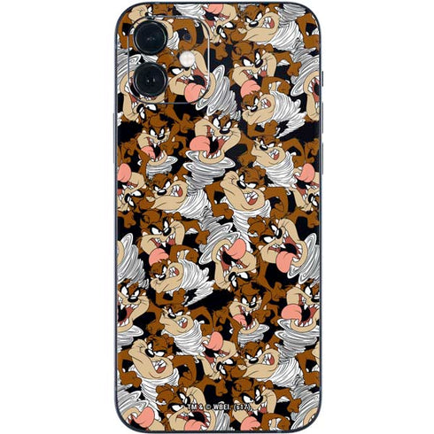 Looney Tunes Taz Super Sized Pattern iPhone 12 Mini Skin